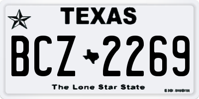 TX license plate BCZ2269