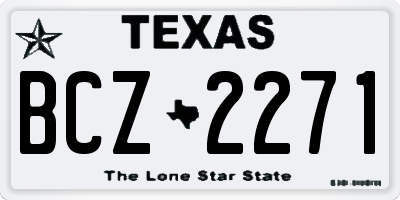 TX license plate BCZ2271