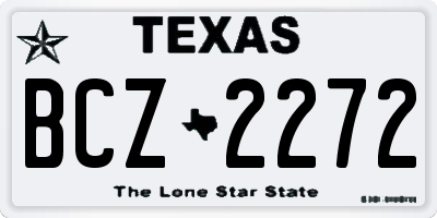 TX license plate BCZ2272