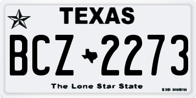 TX license plate BCZ2273