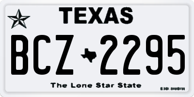 TX license plate BCZ2295