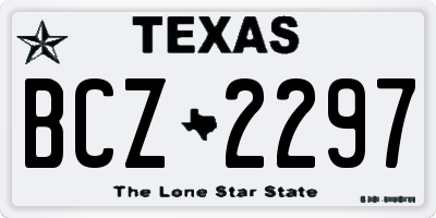 TX license plate BCZ2297
