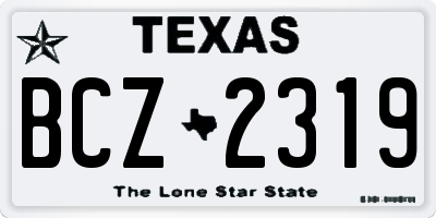 TX license plate BCZ2319