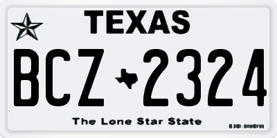 TX license plate BCZ2324