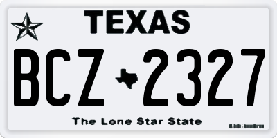 TX license plate BCZ2327