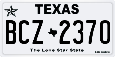 TX license plate BCZ2370