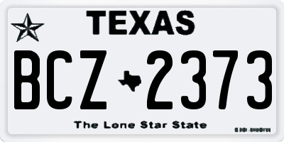TX license plate BCZ2373