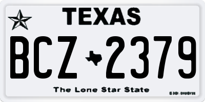 TX license plate BCZ2379