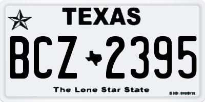 TX license plate BCZ2395