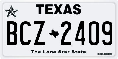 TX license plate BCZ2409