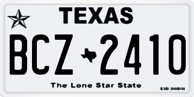 TX license plate BCZ2410