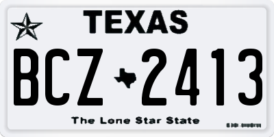 TX license plate BCZ2413