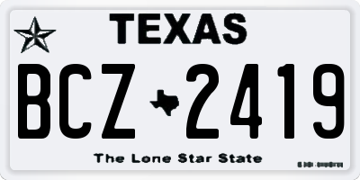 TX license plate BCZ2419