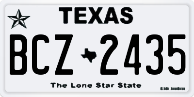 TX license plate BCZ2435