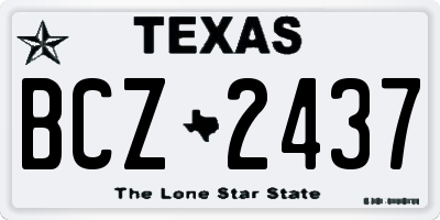 TX license plate BCZ2437