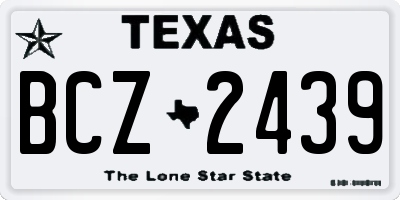TX license plate BCZ2439
