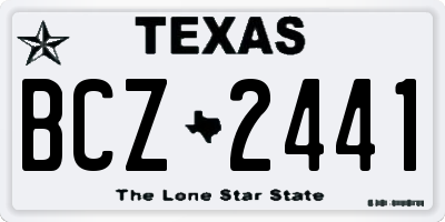 TX license plate BCZ2441