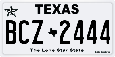 TX license plate BCZ2444
