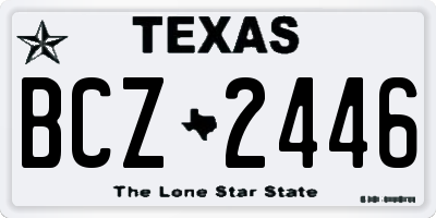 TX license plate BCZ2446