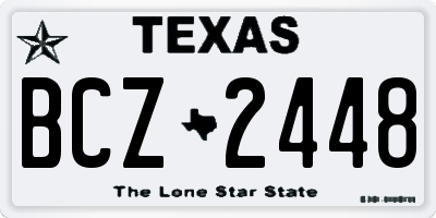 TX license plate BCZ2448