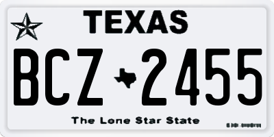 TX license plate BCZ2455