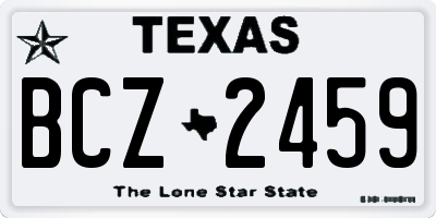 TX license plate BCZ2459