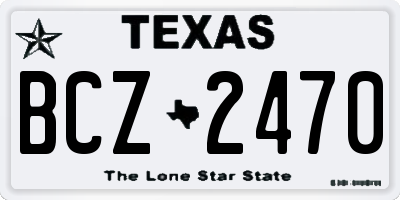 TX license plate BCZ2470