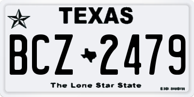 TX license plate BCZ2479