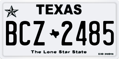 TX license plate BCZ2485