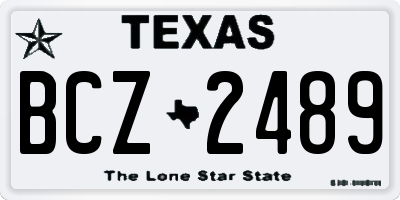 TX license plate BCZ2489