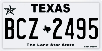 TX license plate BCZ2495