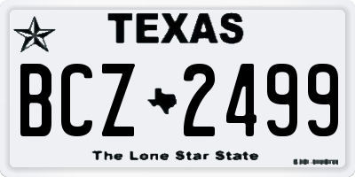 TX license plate BCZ2499