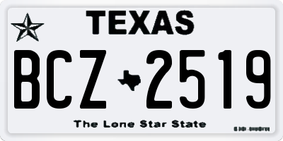 TX license plate BCZ2519