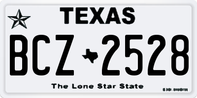 TX license plate BCZ2528