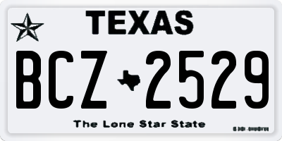 TX license plate BCZ2529