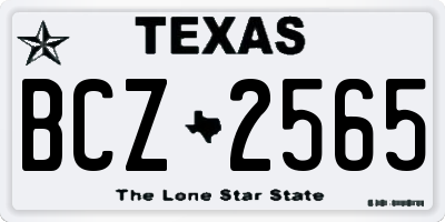 TX license plate BCZ2565