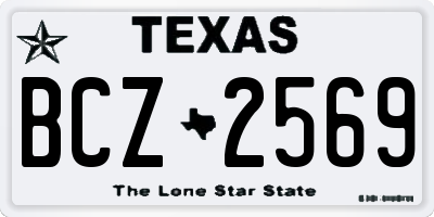 TX license plate BCZ2569