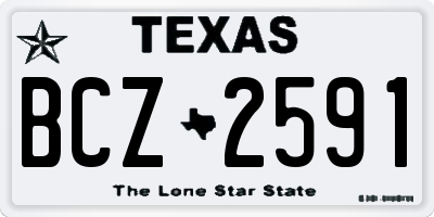 TX license plate BCZ2591