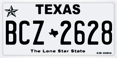 TX license plate BCZ2628