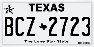 TX license plate BCZ2723