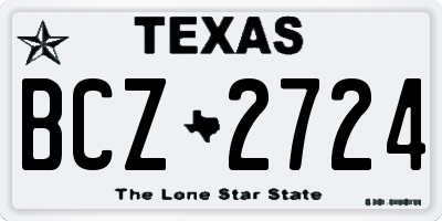 TX license plate BCZ2724