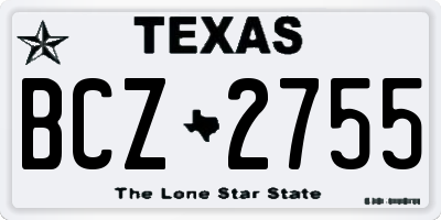 TX license plate BCZ2755