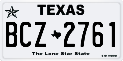 TX license plate BCZ2761