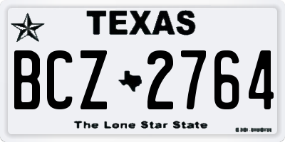 TX license plate BCZ2764