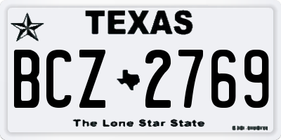 TX license plate BCZ2769
