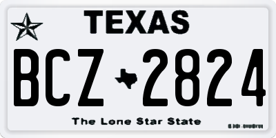 TX license plate BCZ2824