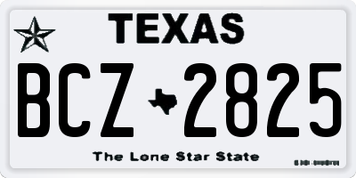 TX license plate BCZ2825