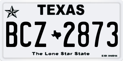 TX license plate BCZ2873