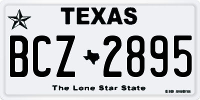 TX license plate BCZ2895