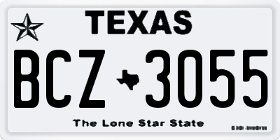 TX license plate BCZ3055